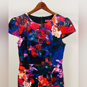 Betsey Johnson Cap Sleeve Floral Dress - Size 6